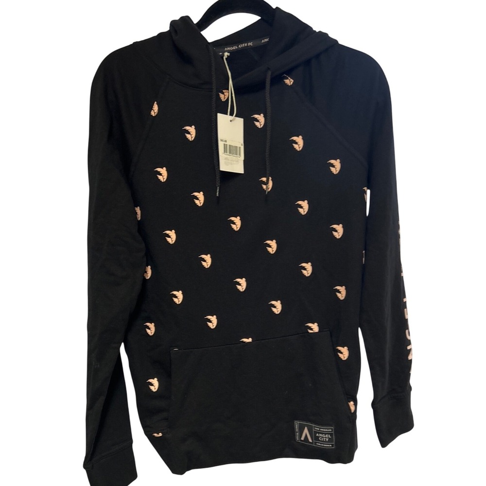 Angel City FC Hoodie Small Black Pullover Soccer Club NWT‎